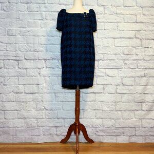 Marc by Marc Jacobs Black & Blue Jacquard Mini Dress